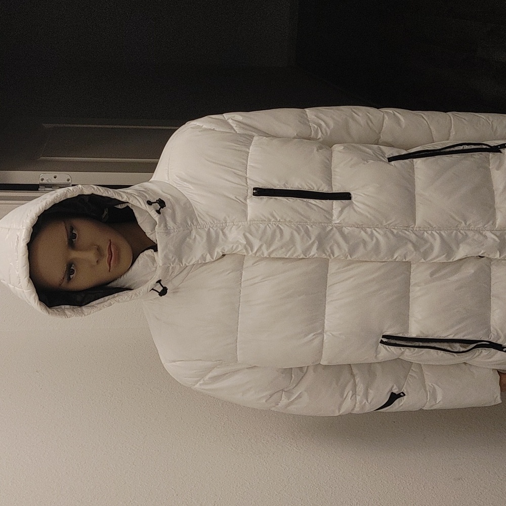 Guess Long Puffer Coat -White XL